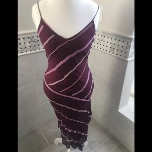 Red wine asymmetrical sequin dress